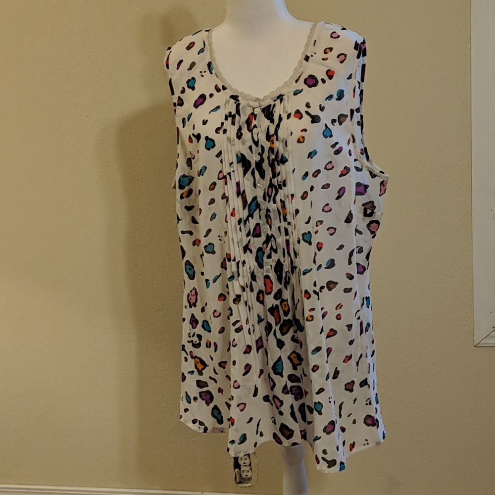 Tunic Tank Leopard Print 1X